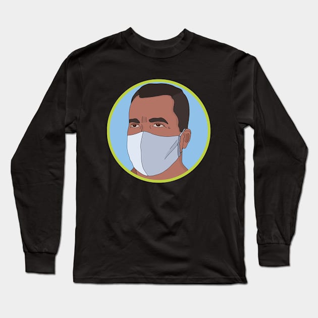 A Man Wearing a Mask Long Sleeve T-Shirt by DiegoCarvalho